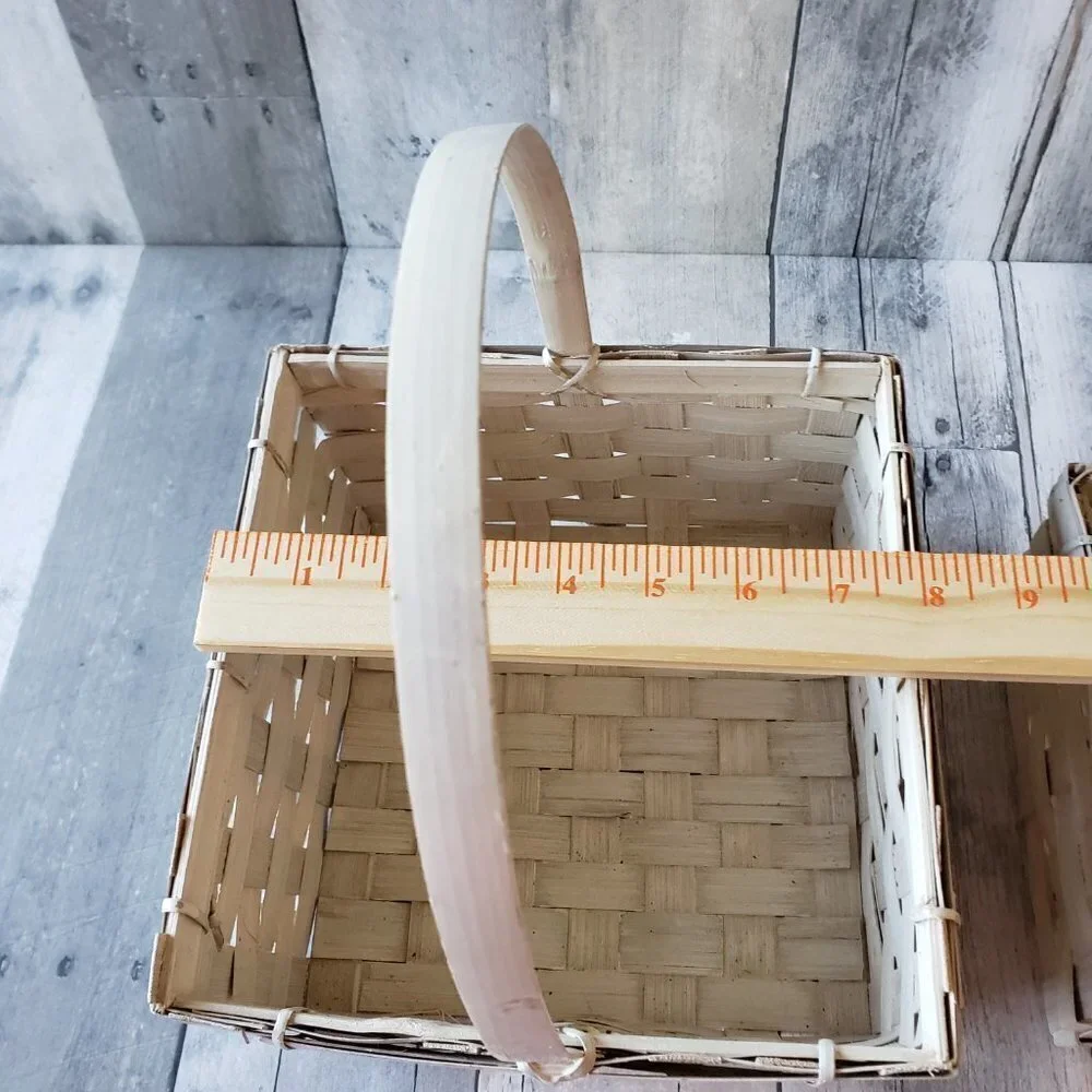 Set of 2 Nested Cream Baskets